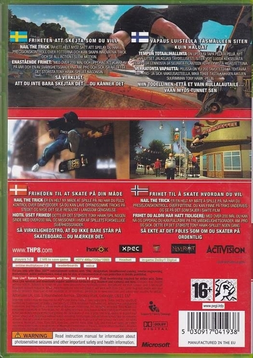 Tony Hawks Project 8 - XBOX Live - XBOX 360 (B Grade) (Genbrug)